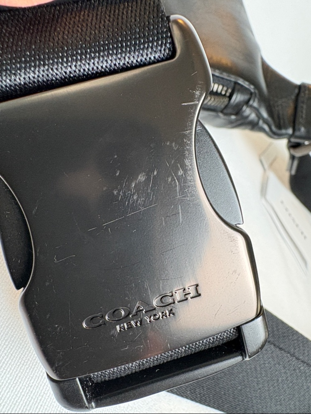 Coach Men’s Heritage Belt Bag Black Leather - Excellent Condition - Picture 14 of 16